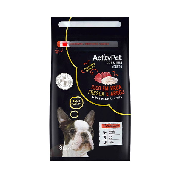 Activpet Premium Comida De Cao Adulto Vaca 3kg