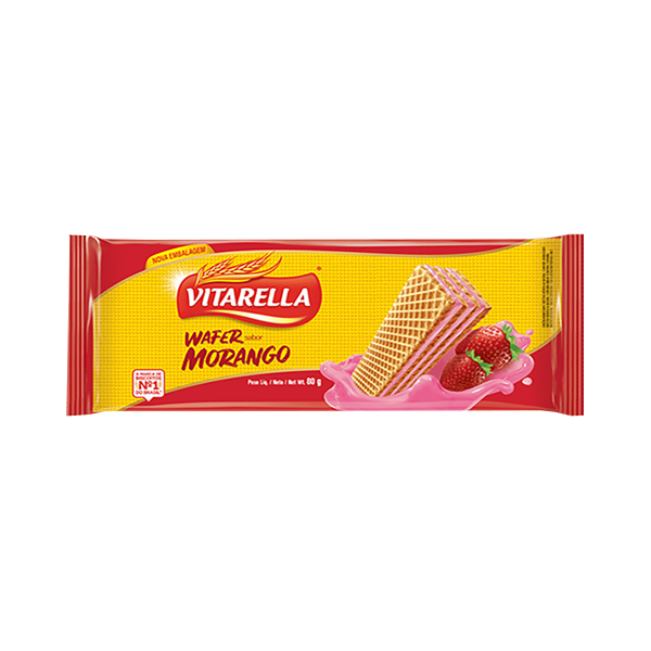 Vitarella Wafer Morango 80g
