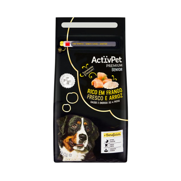 Comida De Cao Activpet Premium Senior 4kg