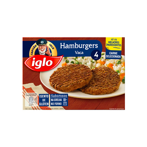 Iglo 4 Hamburguer Vaca 320g
