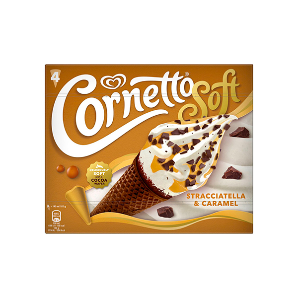Cornetto Stracciatella & Caramel 4X560ml
