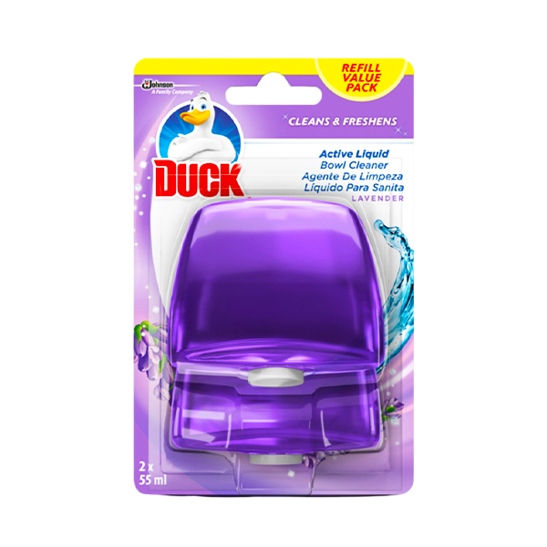 Duck Active Liquid Cleans And Fresh Lavander 2X55ml