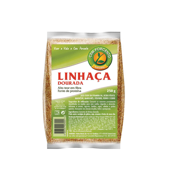 Cem Porcento Sementes Linhaca Dourada