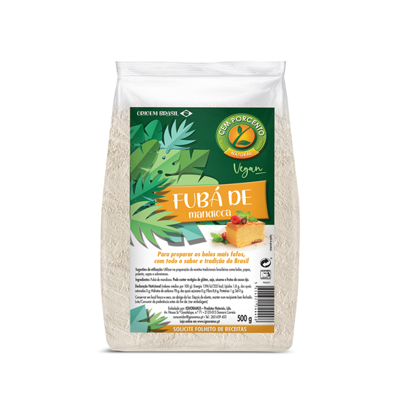 Cem Porcento Fuba De Mandioca 500g