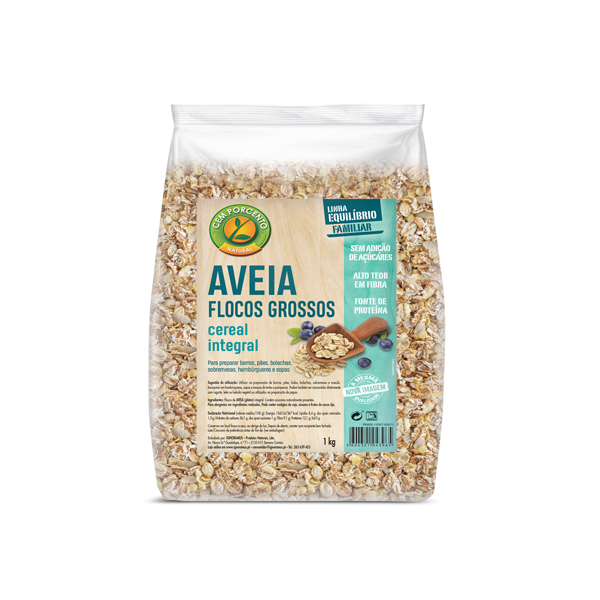 Cem Porcento Aveia Flocos Grossos 1kg