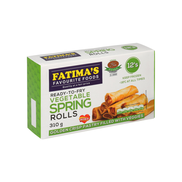 Fatimas Vegetable Spring Rolls 310Gr