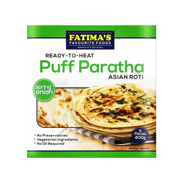 Fatimas Puff Paratha Spring Onion 400g
