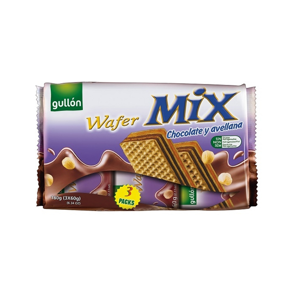 Gullon Bol Wafer Mix Coc Avellana 210g