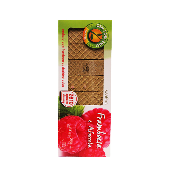 Cem Porcento Wafers De Framboesa 180g