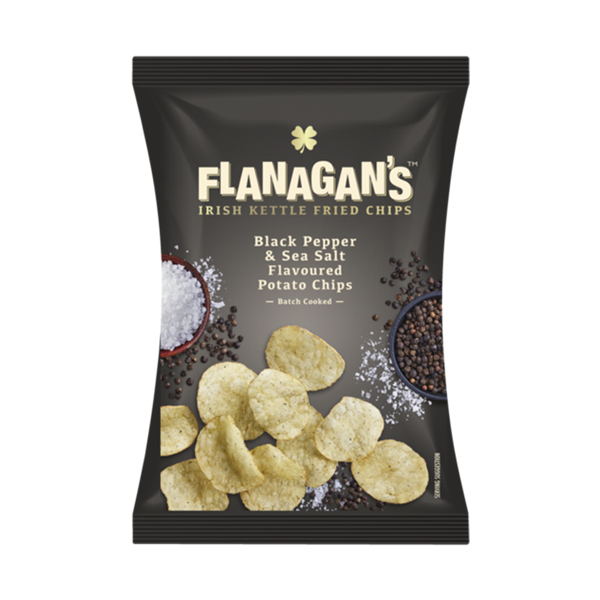 Flanagans Black Peper Chips 120g