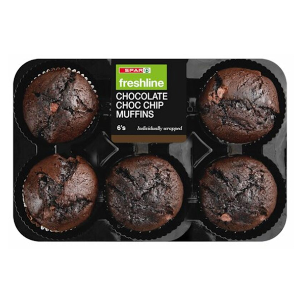 Spar Freshline Chocolate Choc Chip Muffins 6S