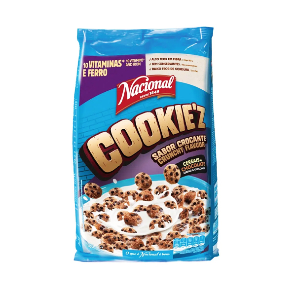 Nacional Cereais Cookies Choco.500g