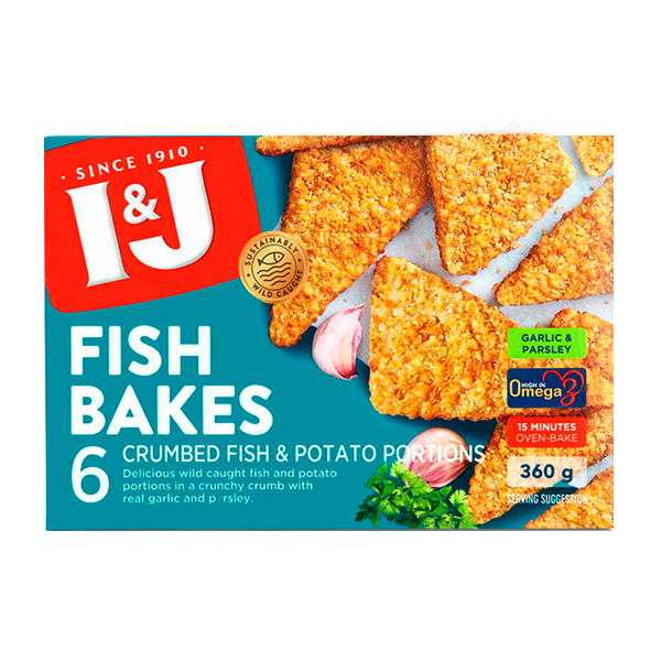 I & J Fish Bakes Garlic Parsley 360g