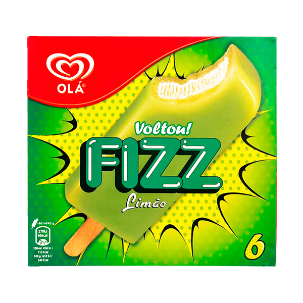 Ola Gelado Fizz Limao 6X120ml