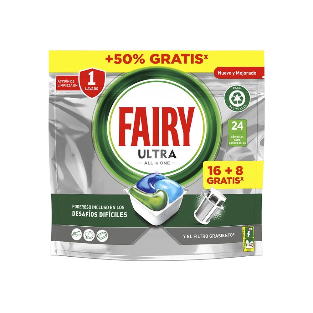 Fairy Ultra Capsulas P Limpeza 24S