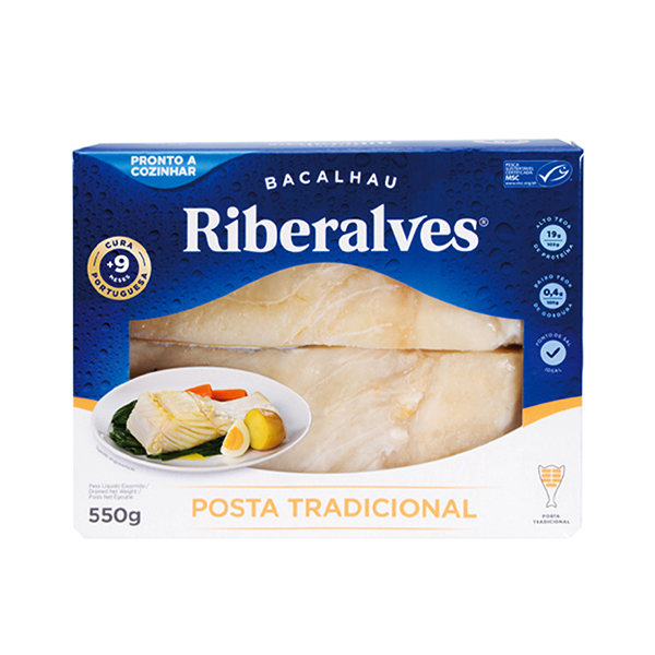 Riberalves Posta Tradicional De Bacalhau 550g