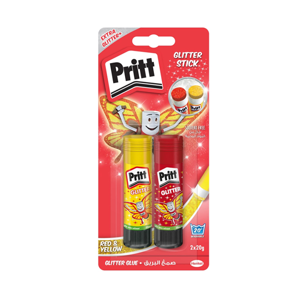 Pritt Glitter Stick Red&Yellow 40g