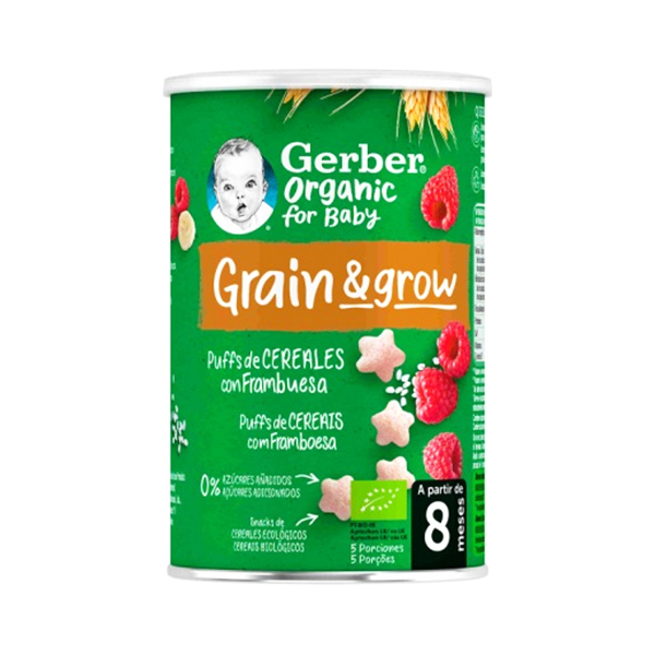 Gerber Org.nutripuffs Framb.35g