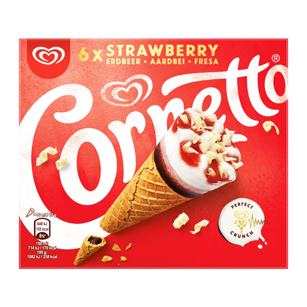 Ola Cornetto Morango 6X90ml
