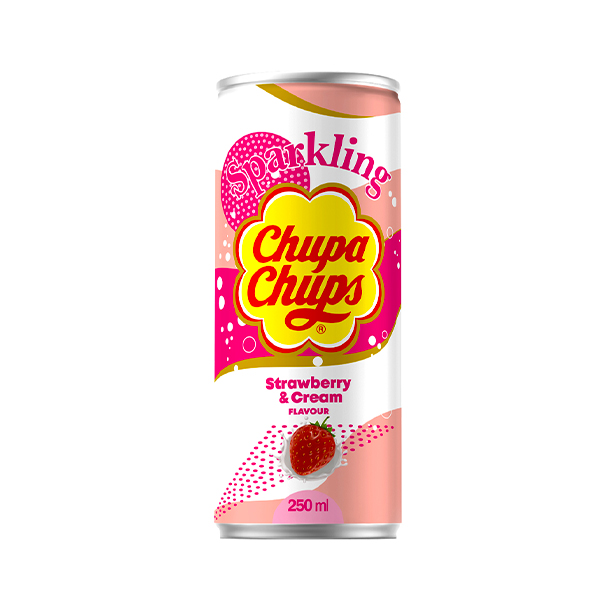 Chupa Chups Strawberry Sparkling Drink 250ml