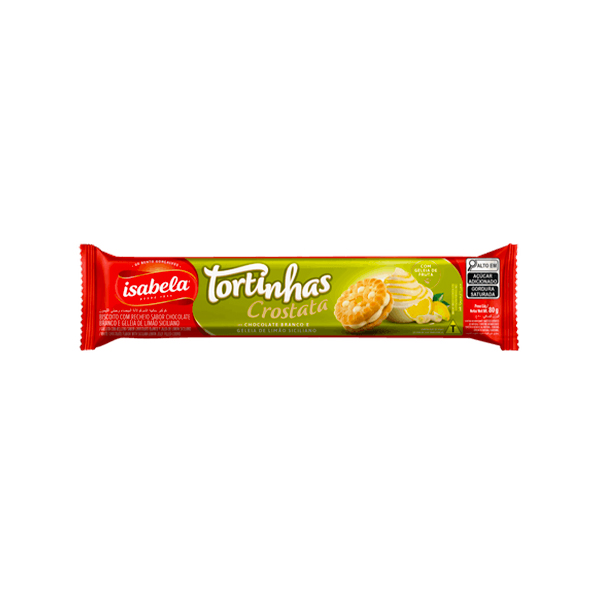 Isabela Tortinhas Crostata Chocolate Branco C/Limao 80g