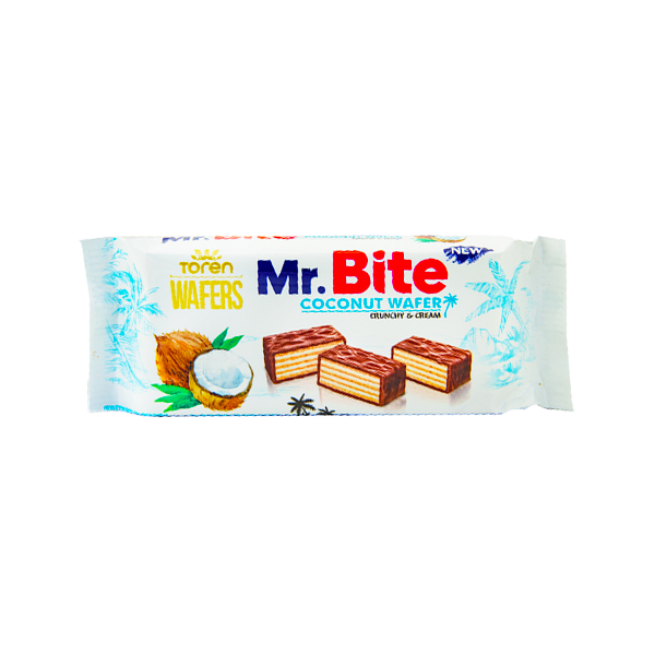 Mr Bite Choc Coconut Waffers 38g