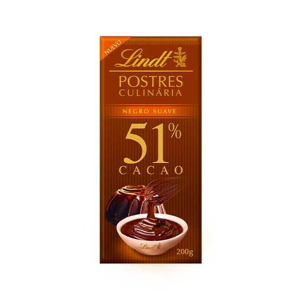 Lindt Postres Culinaria Negro Suave 51% Cacao Choc 200 g