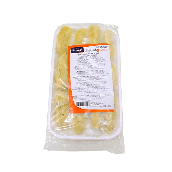Brasmar Bolinhos De Bacalhau Ultra Congelados 384g