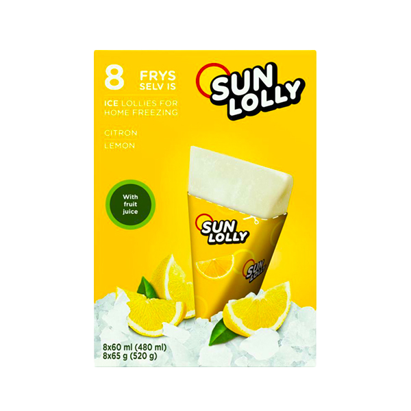 Sun Lolly Ice Lollies Grape 8X60ml