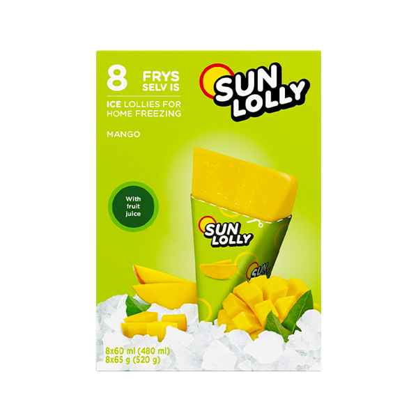 Sun Lolly Ice Lollies Rasberry 8X60ml