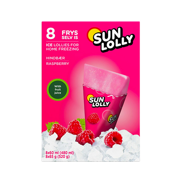 Sun Lolly Ice Lollies Strawberry 8X60ml