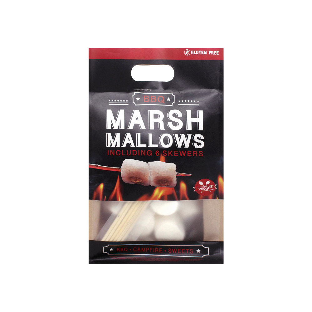 Bbq Marshmallows 6 Skewers 250g