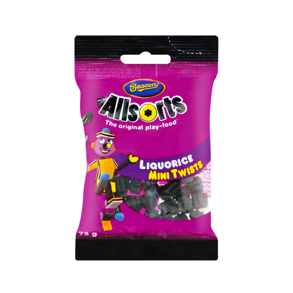 Beacon Liquorice Allsorts Twists 75g