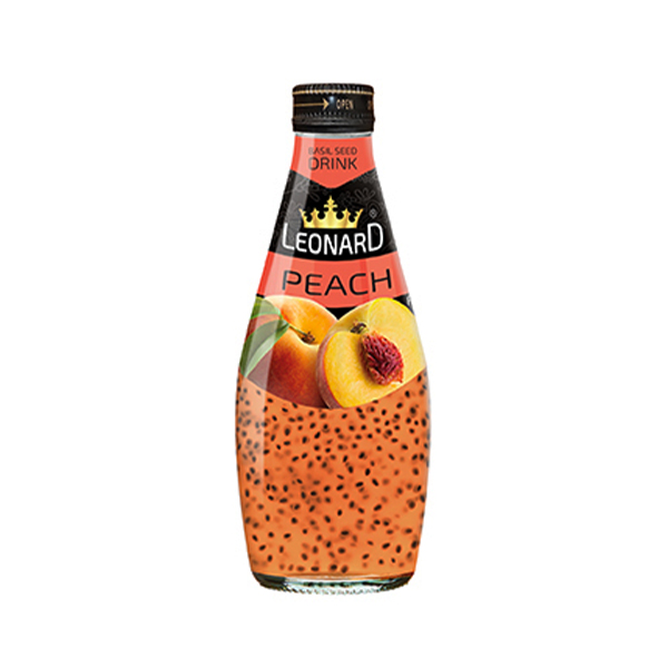 Leonard Basil Seed Drink Peach 290ml