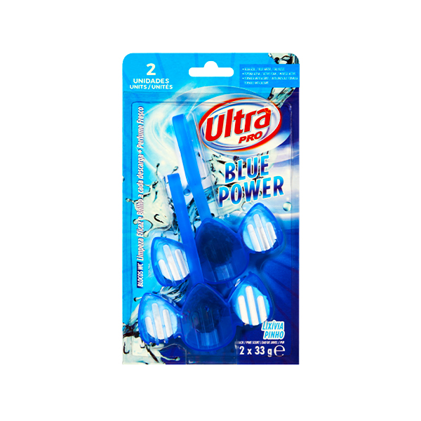 Ultra Blocos Wc Blue Power Lixivia Pinho 2X33g