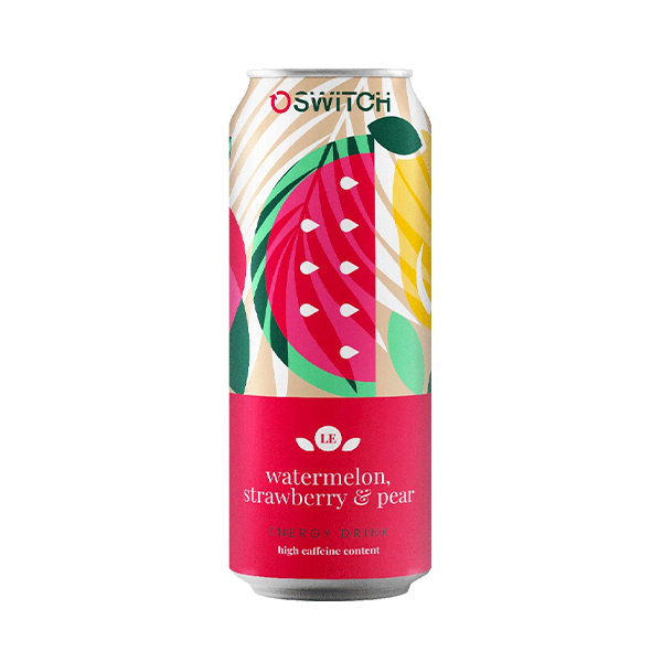 Switch Watermelon Strawberry & Pear Energy Drink 500ml