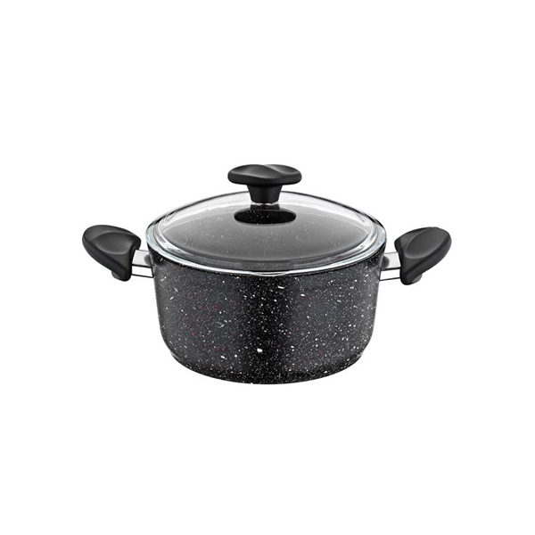 Cacarola Anti Aderente 24Cm Wilma Granito Preto Tampa Vidro Papilla 717383 (6)