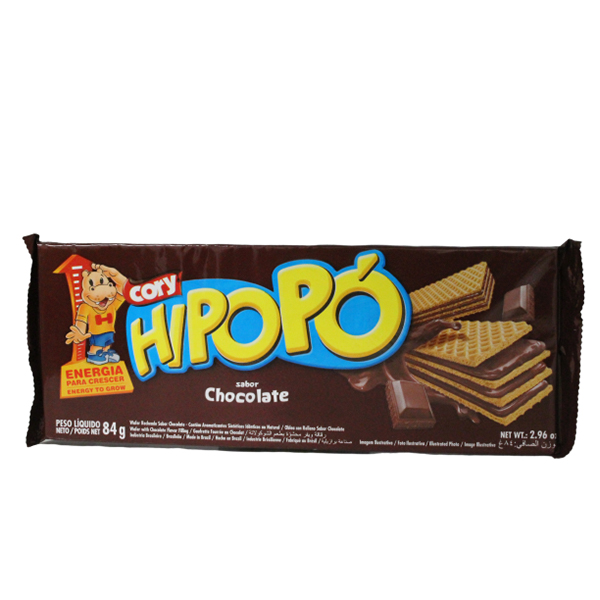 Wafer Bolacha Hipopo Chocolate 84Gr