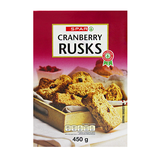 Spar Cranberry Rusks 450Gr