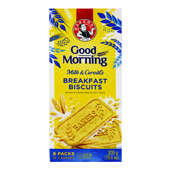 Bolachas Bakers Good Morning 300g Mix-Milk & Cereals
