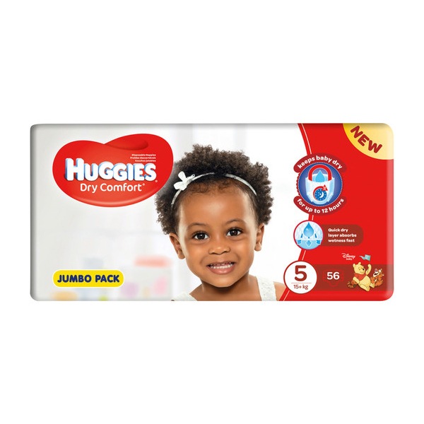Huggies Dry Confort Fraldas Jumbo Size/5 56