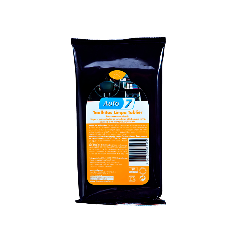 Auto 7 Toalhitas Limpa Tablier 20un