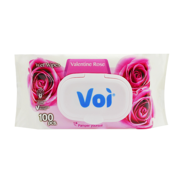 Voi Wet Wipes Valentine Rose 100Pcs