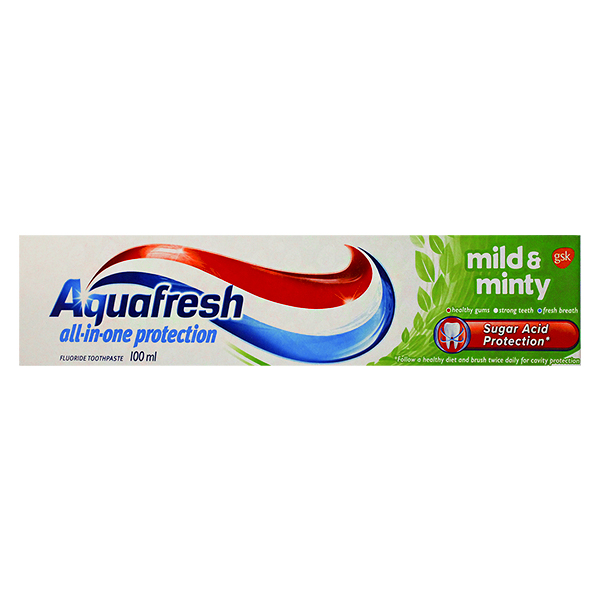 Pasta De Dentes Aquafresh 100ml Mild Minty