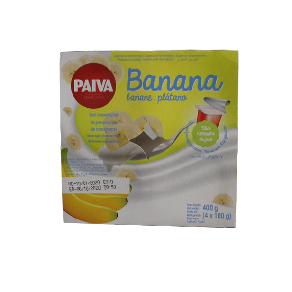 Paiva Sobremesa Banana 4 X 100Gr