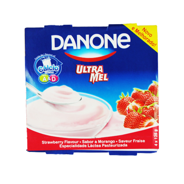 Ultramel Danone Yogurte Morango 125g