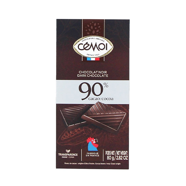 Cemoi Chocolat Noir Dark Chocolate 90% Cacao 80g
