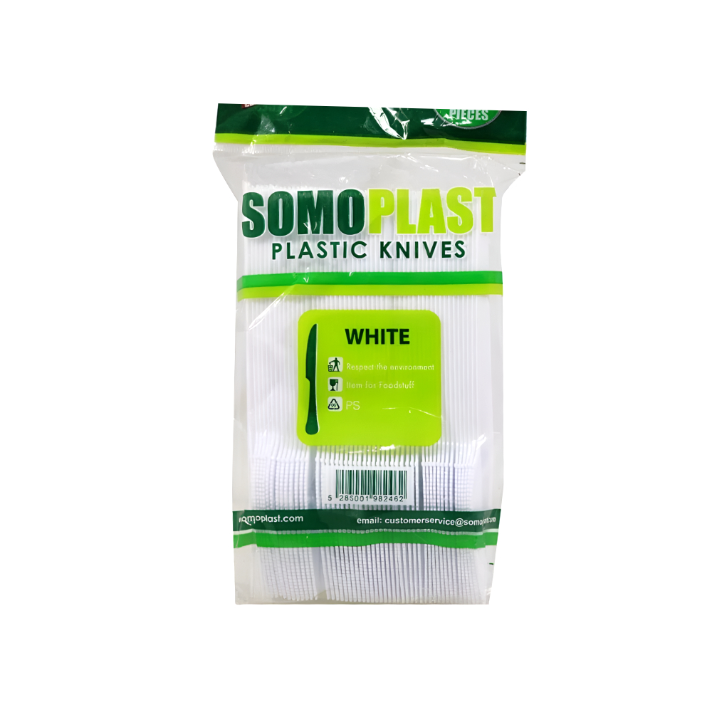 Somoplast Plast Knives White 100S