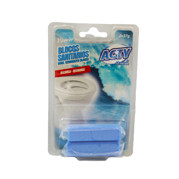 Acty Blocos Sanitarios Recarga Marinho 2X37g