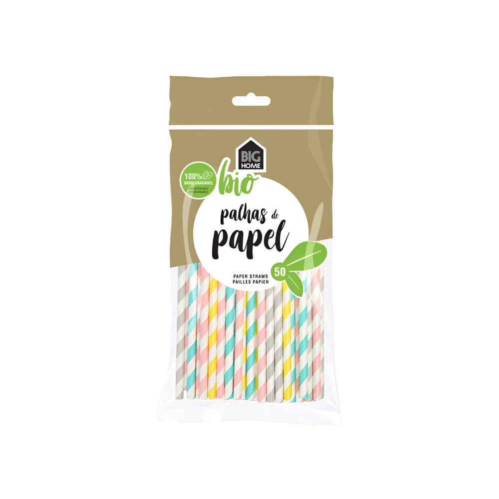 Big Home Palhinhas Papel 50S